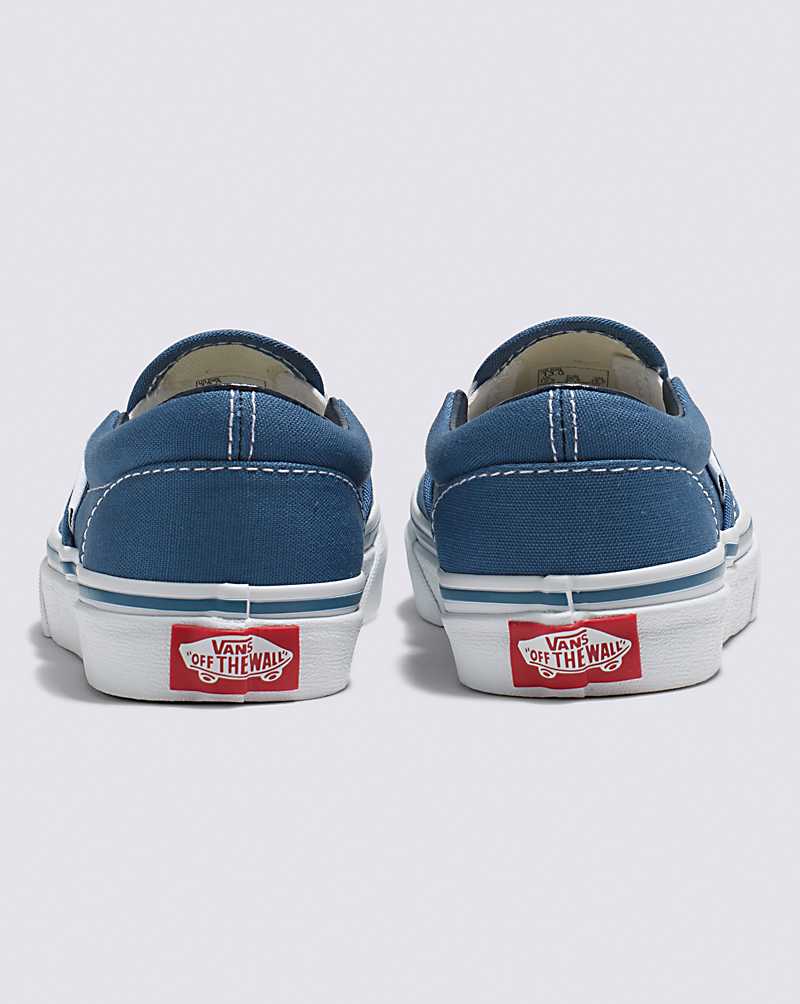 Vans Classic Slip-On Shoe Kids' Slip On Shoes Navy / White | KX1-5346