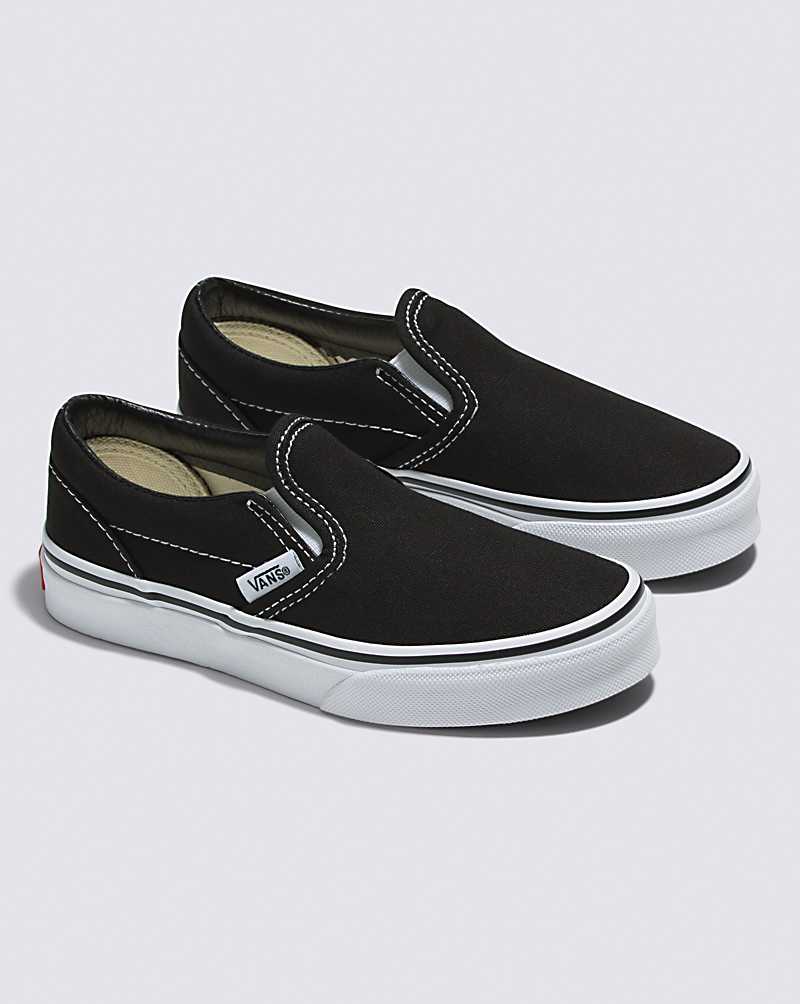 Vans Classic Slip-On Shoe Kids' Slip On Shoes Black / White | AE1-0301