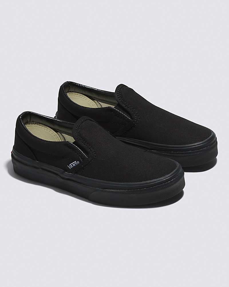 Vans Classic Slip-On Shoe Kids' Slip On Shoes Black / Black | PL1-3405