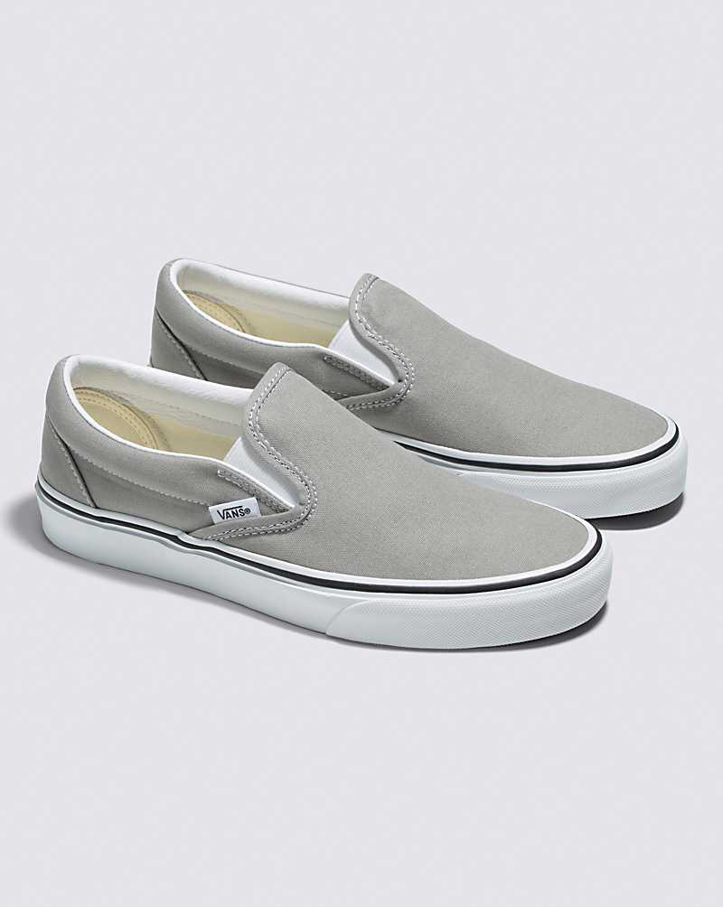 Vans Classic Slip-On Shoe Women Slip On Shoes Grey / White | MA1-6270