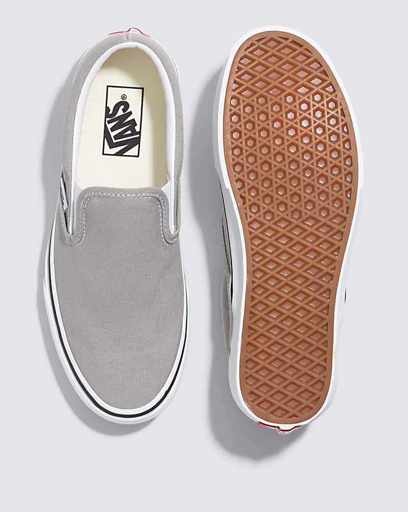 Vans Classic Slip-On Shoe Women Slip On Shoes Grey / White | MA1-6270