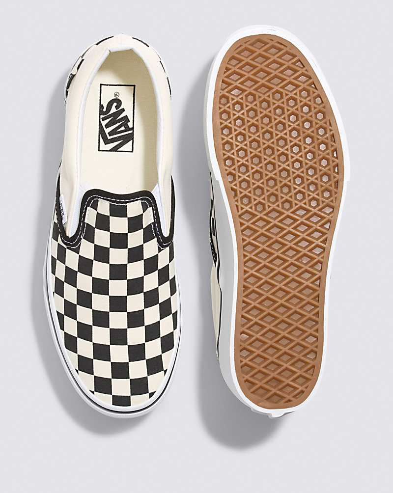 Vans Classic Slip-On Stackform Checkerboard Shoe Women Slip On Shoes Black / White | UU1-0057