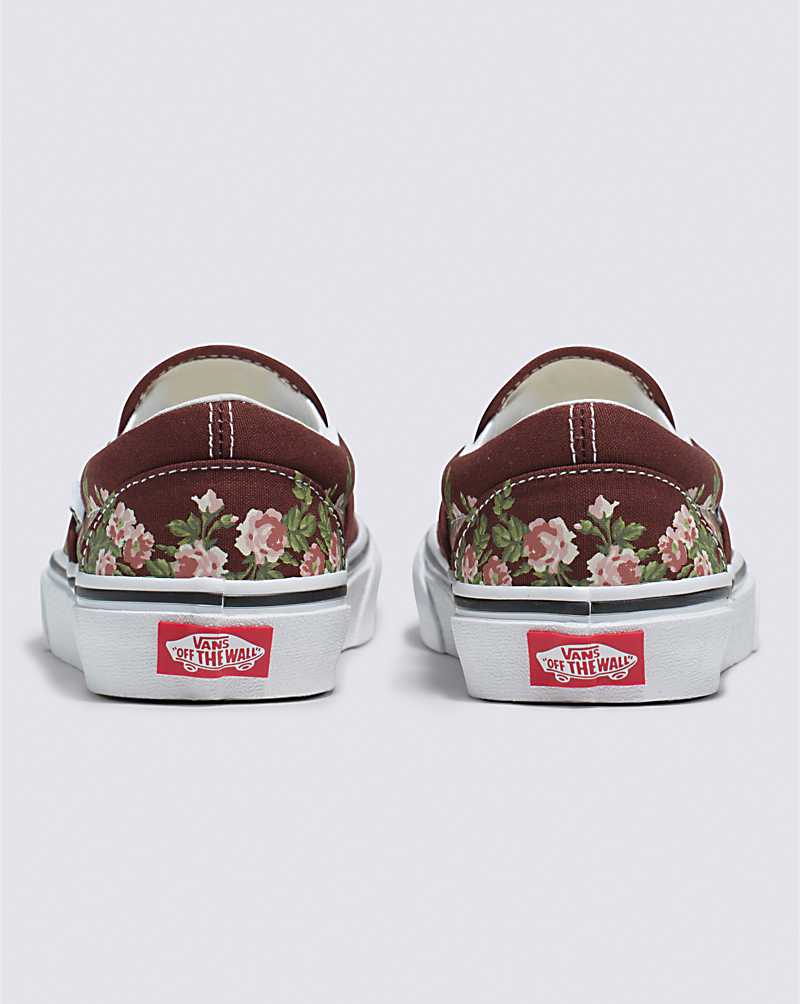 Vans Classic Slip-On Wallflower Floral Shoe Women Slip On Shoes Chocolate | AD1-3653