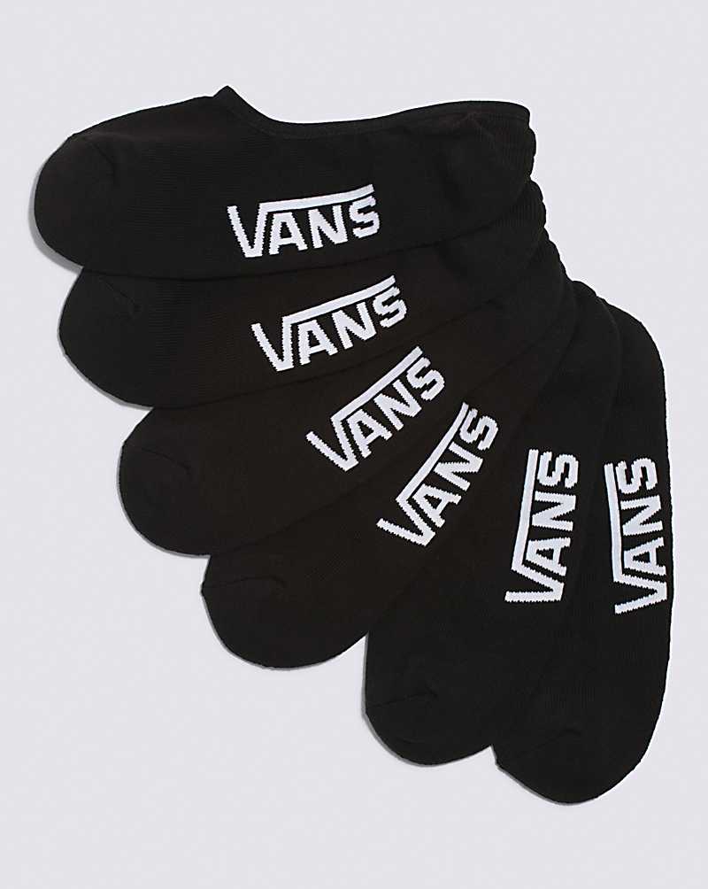 Vans Classic Super 6.5-9 3 Pack No Show Men Socks Black | MU1-4346