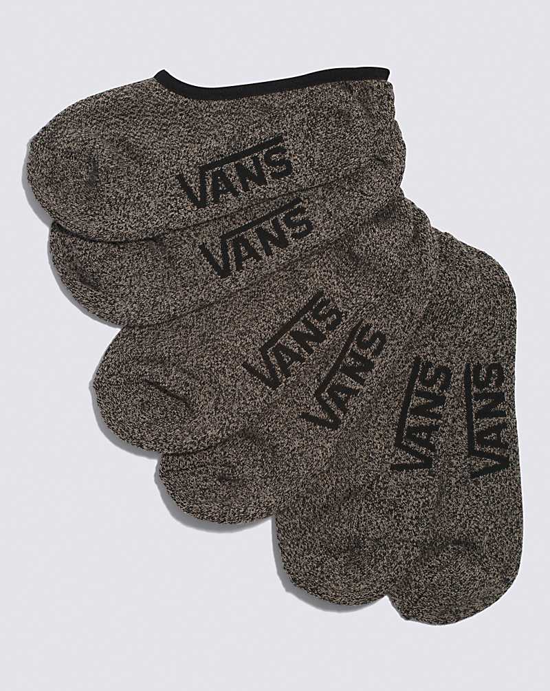 Vans Classic Super No Show 3-Pack Men Socks Black | SV1-8703