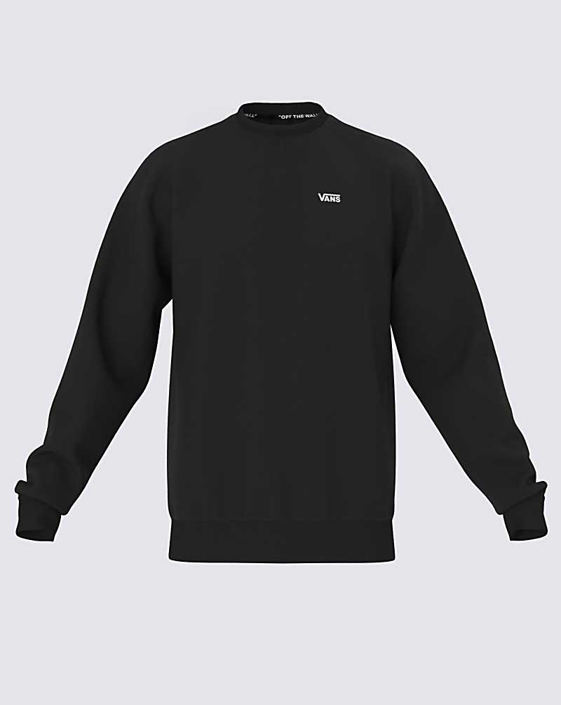 Vans ComfyCush Crew Fleece Pullover Men Sweatshirts Black | BK1-6531