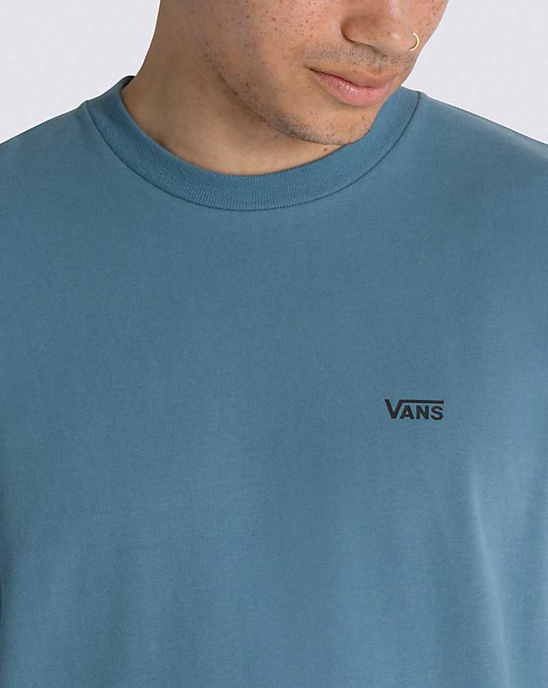 Vans Comfycush Long Sleeve Men T Shirts Blue | CU1-2486