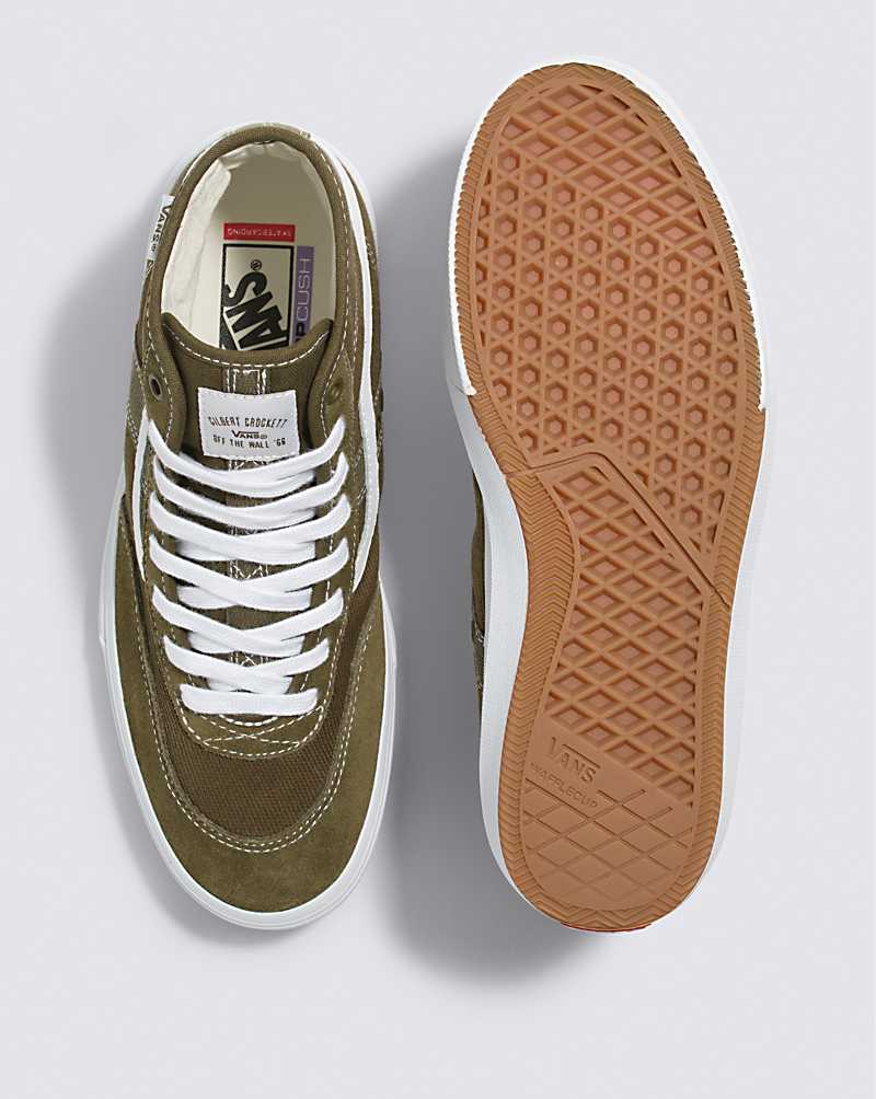 Vans Crockett High Men High Top Sneakers Dark Olive | YJ1-0876