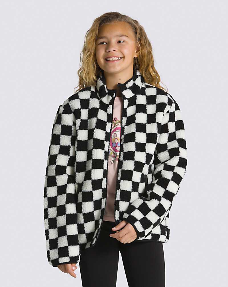 Vans Cuddle Up Jacket Kids\' Jackets Black / White | SY1-5104