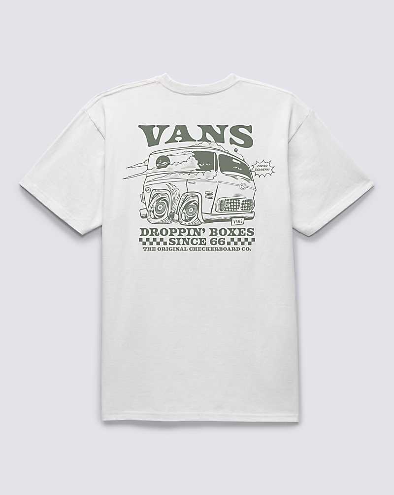 Vans Curb Service Men T Shirts White | XL1-2434