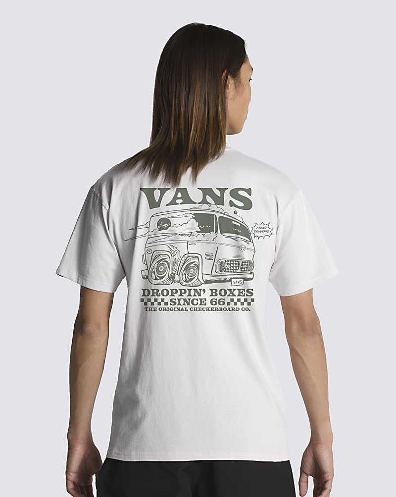 Vans Curb Service Men T Shirts White | XL1-2434