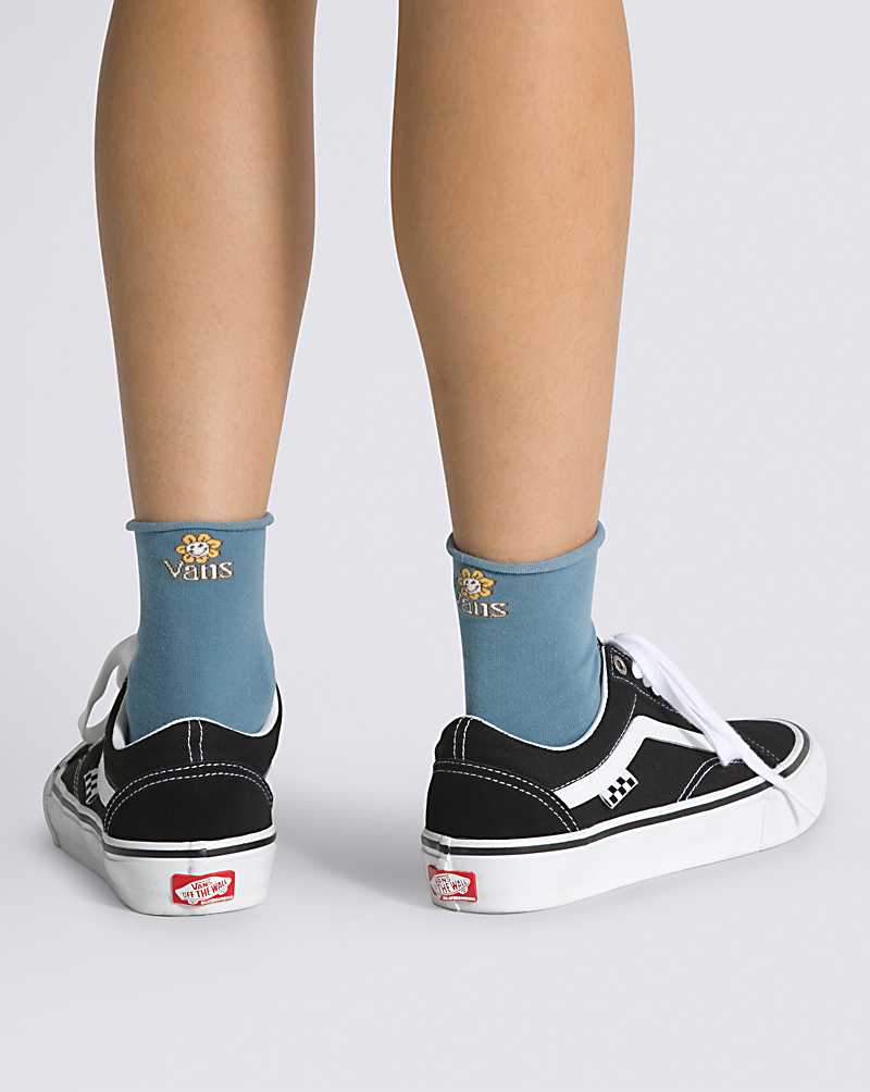 Vans Curl Crew Women Socks Blue | AS1-9643