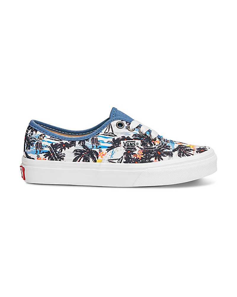 Vans Customs Aloha Authentic Kids' Sneakers Blue / Multicolor | KM1-3030