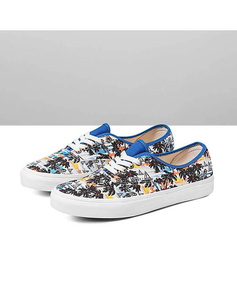 Vans Customs Aloha Authentic Men Sneakers Blue / Multicolor | WZ1-0064