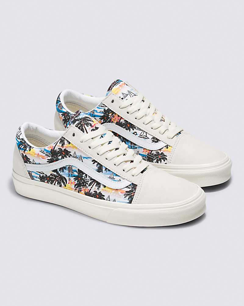 Vans Customs Aloha Old Skool Men Sneakers White Multicolor | IX1-1363