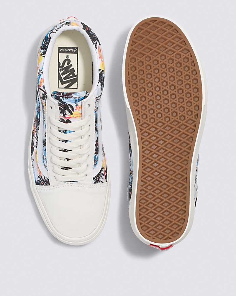 Vans Customs Aloha Old Skool Men Sneakers White Multicolor | IX1-1363