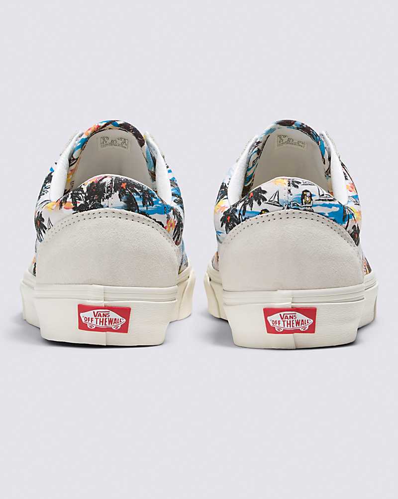 Vans Customs Aloha Old Skool Men Sneakers White Multicolor | IX1-1363