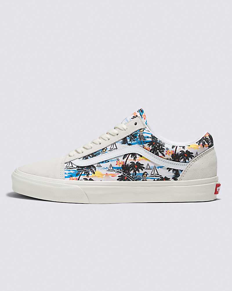 Vans Customs Aloha Old Skool Men Sneakers White Multicolor | IX1-1363