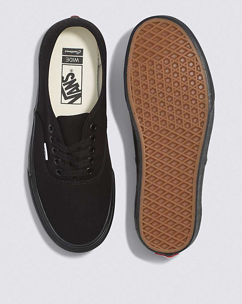 Vans Customs Authentic Wide Women Sneakers Black | DE1-8985