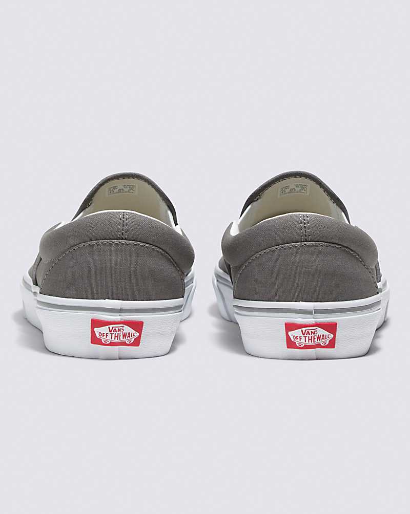 Vans Customs Charcoal Slip-On Wide Men Slip On Shoes Grey | RI1-5029