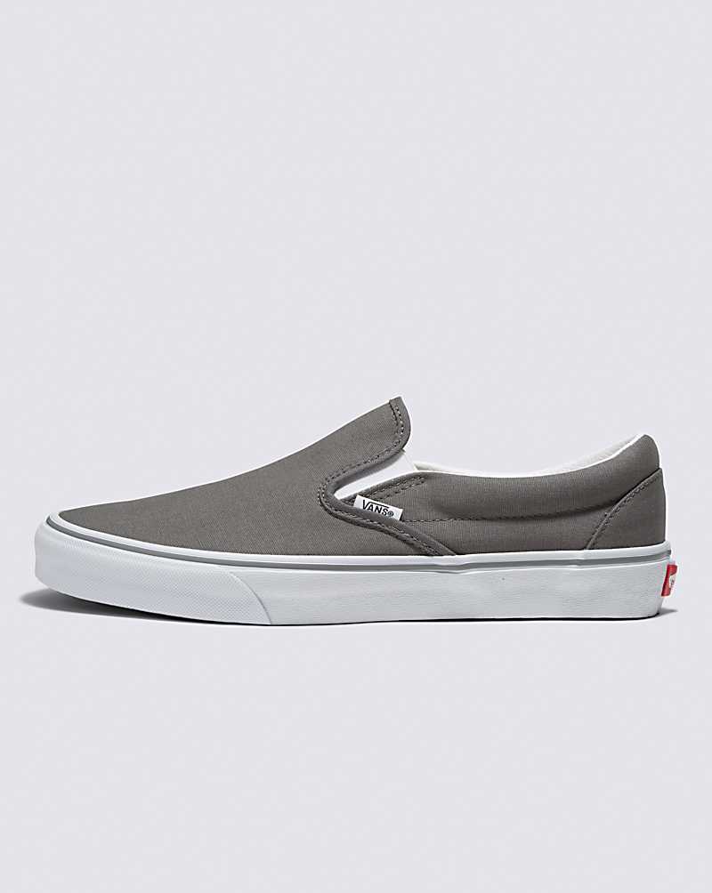 Vans Customs Charcoal Slip-On Wide Men Slip On Shoes Grey | RI1-5029