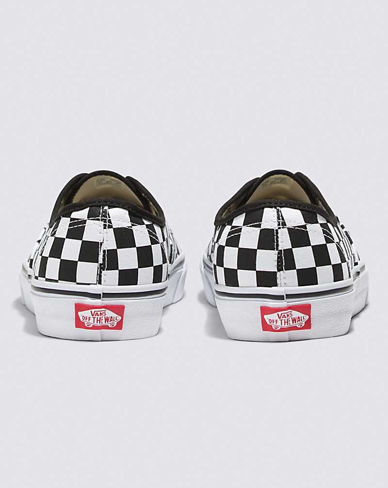 Vans Customs Checkerboard Authentic Wide Women Sneakers White / Black | LH1-4459