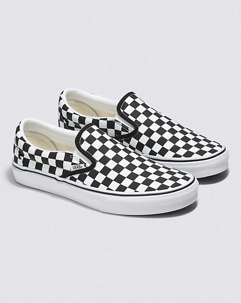 Vans Customs Checkerboard Slip-On Wide Men Slip On Shoes Red / White | DY1-9839