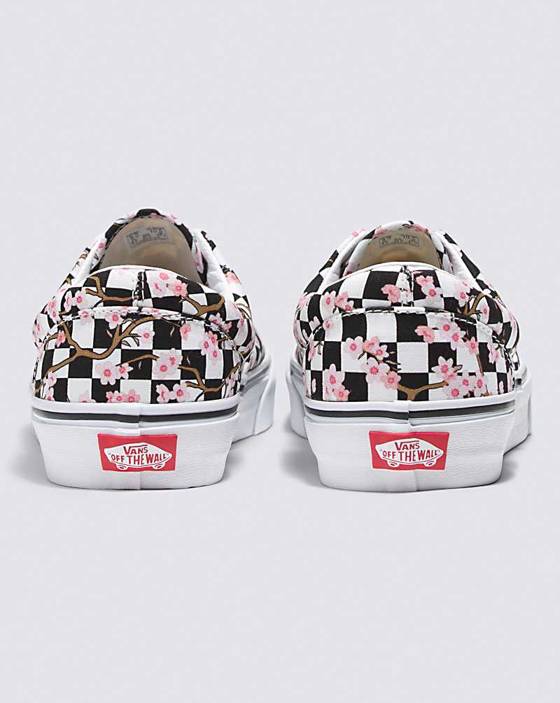 Vans Customs Cherry Blossom Checkerboard Era Women Sneakers White / Black / Pink | ZP1-9446