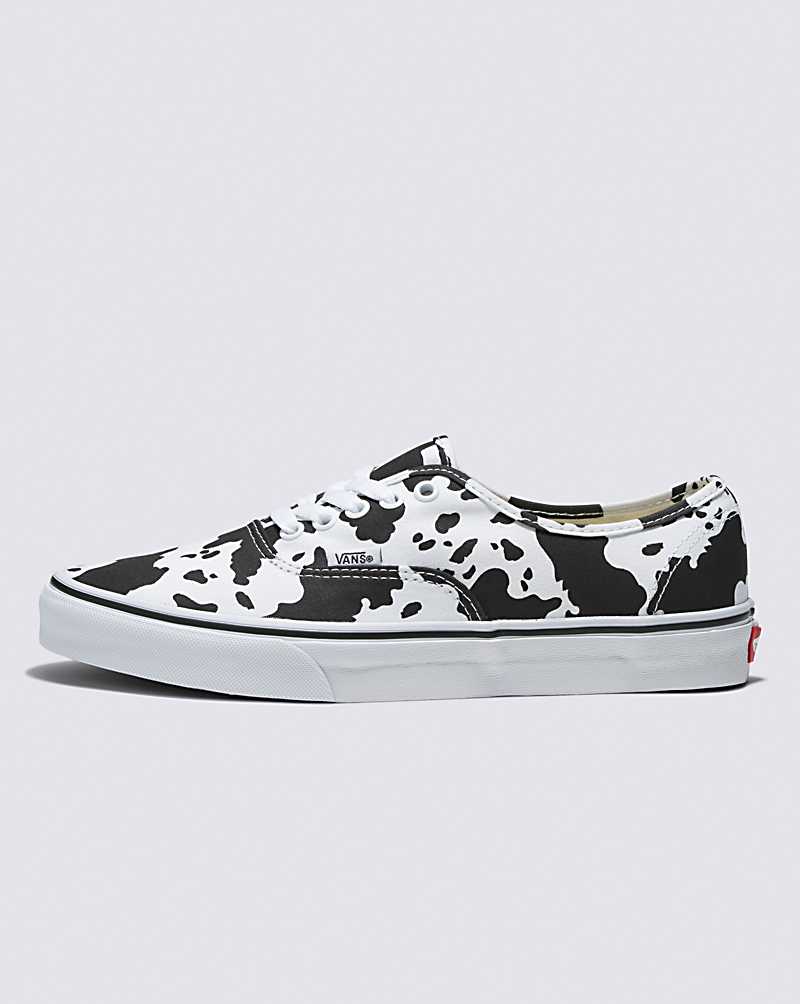 Vans Customs Cow Print Authentic Women Sneakers Black / White | NQ1-6370