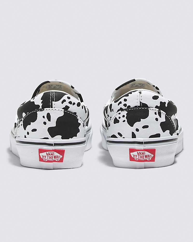 Vans Customs Cow Print Slip-On Men Slip On Shoes Black / White | NW1-6245