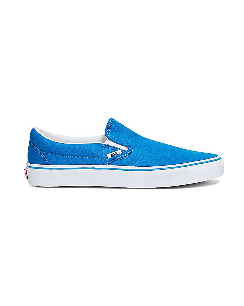 Vans Customs Imperial Blue Slip-On Wide Women Slip On Shoes Blue | OR1-7550