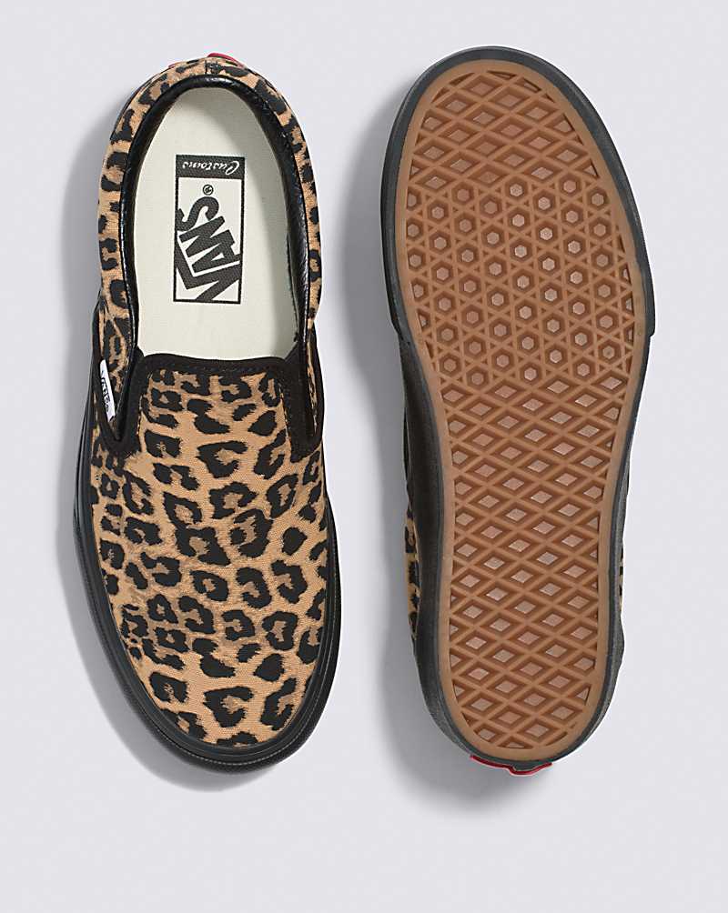 Vans Customs Leopard Slip-on Platform Men Platform Shoes Brown / Black | ZV1-9513