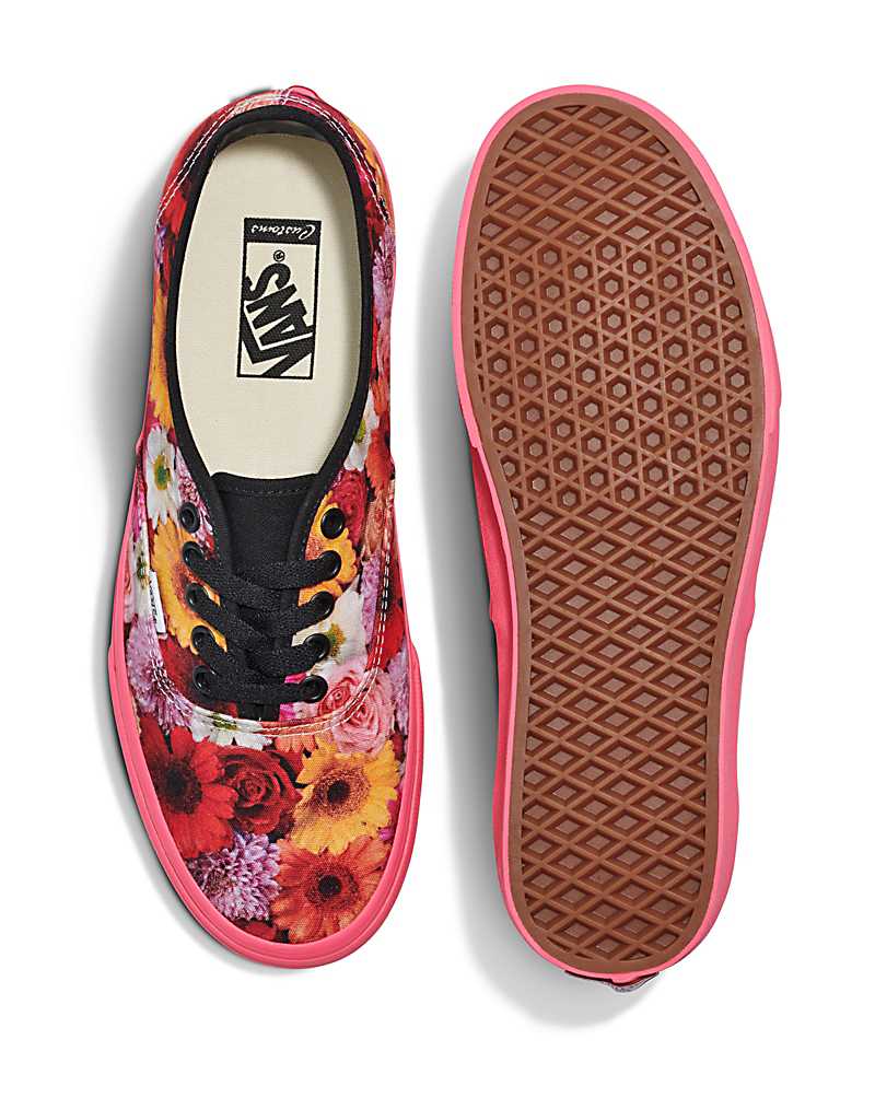 Vans Customs Library Flowers Authentic Shoe Women Sneakers Rose / Multicolor | WD1-8187