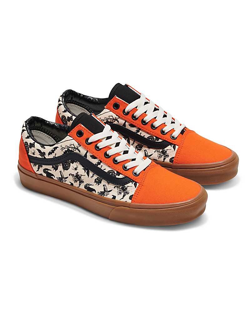 Vans Customs Library Halloween Old Skool Shoe Women Sneakers Orange / Beige | IU1-0753