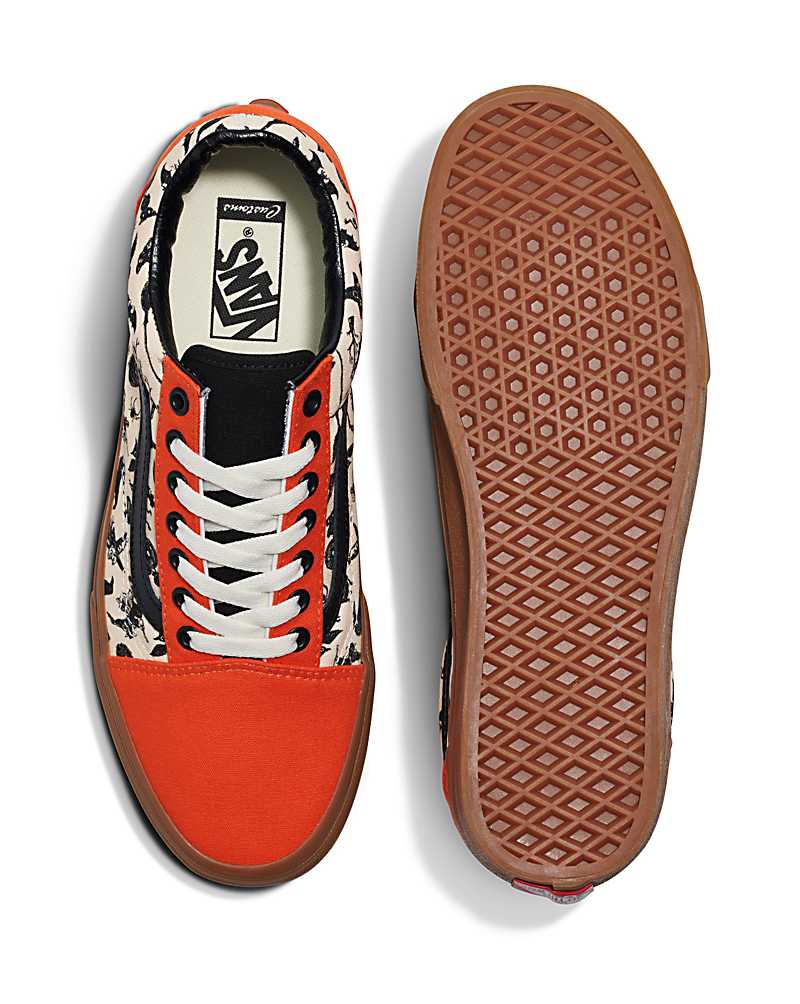 Vans Customs Library Halloween Old Skool Shoe Women Sneakers Orange / Beige | IU1-0753