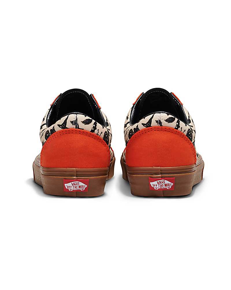 Vans Customs Library Halloween Old Skool Shoe Women Sneakers Orange / Beige | IU1-0753