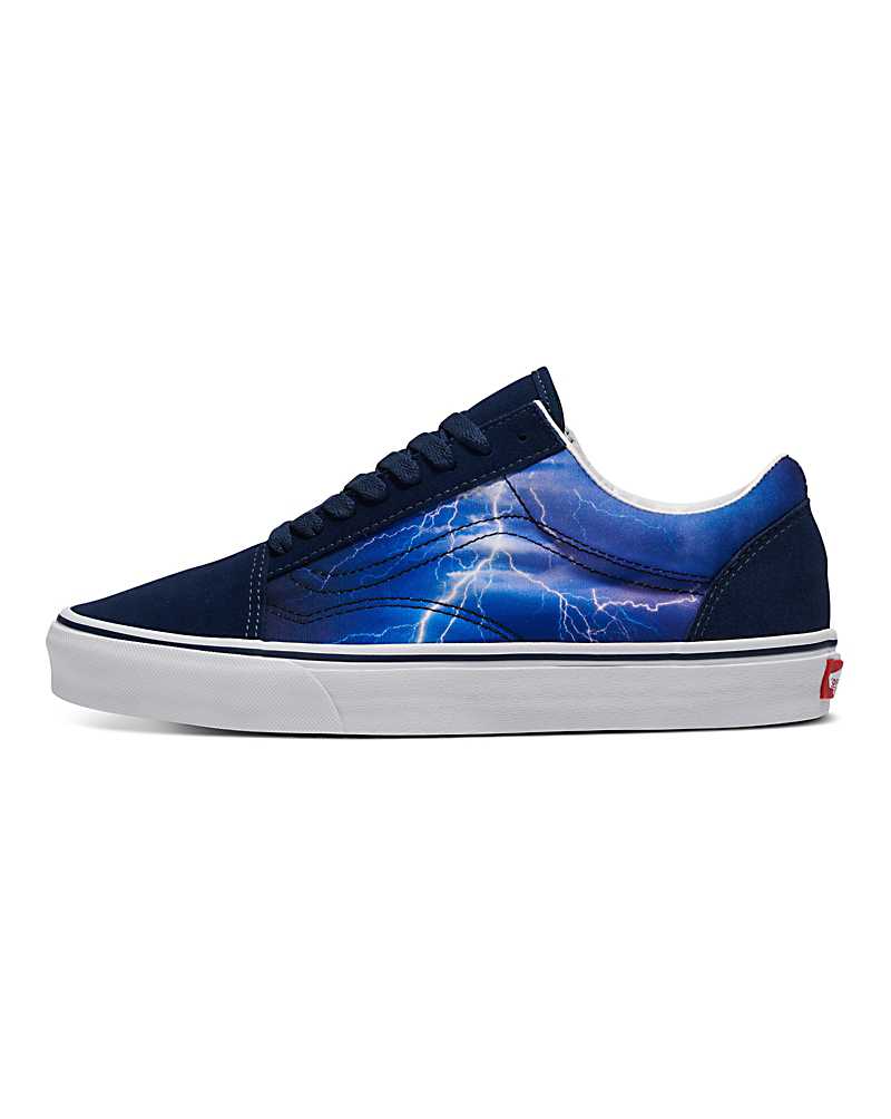 Vans Customs Library Lightning Old Skool Shoe Women Sneakers Navy / Blue | YZ1-8889