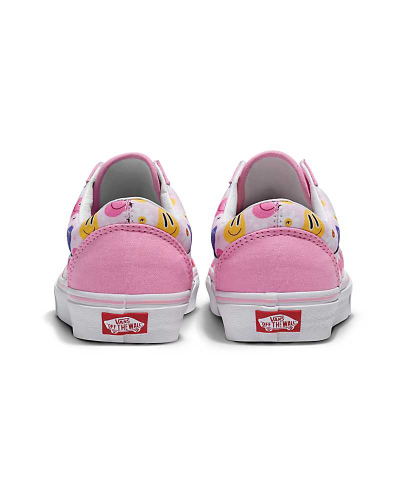 Vans Customs Library Smiley Old Skool Shoe Women Sneakers Pink / Multicolor | NJ1-3059