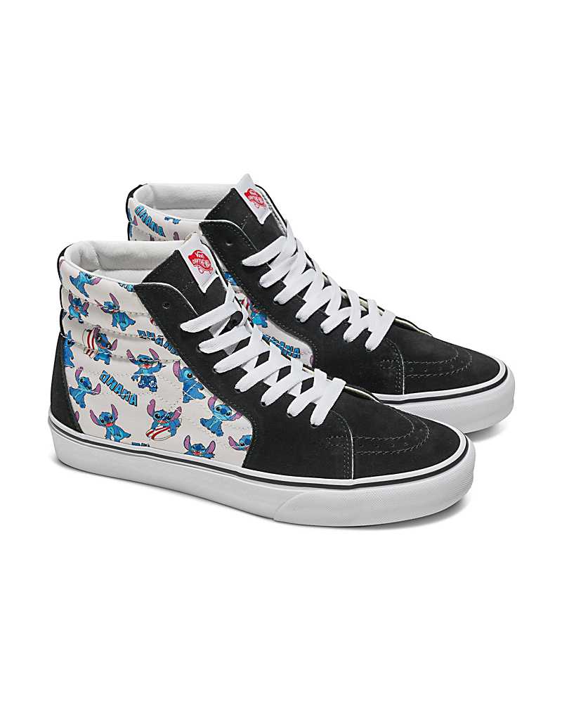 Vans Customs Lilo & Stitch SK8-Hi Shoe Men High Top Sneakers Black / Multicolor | DZ1-9366