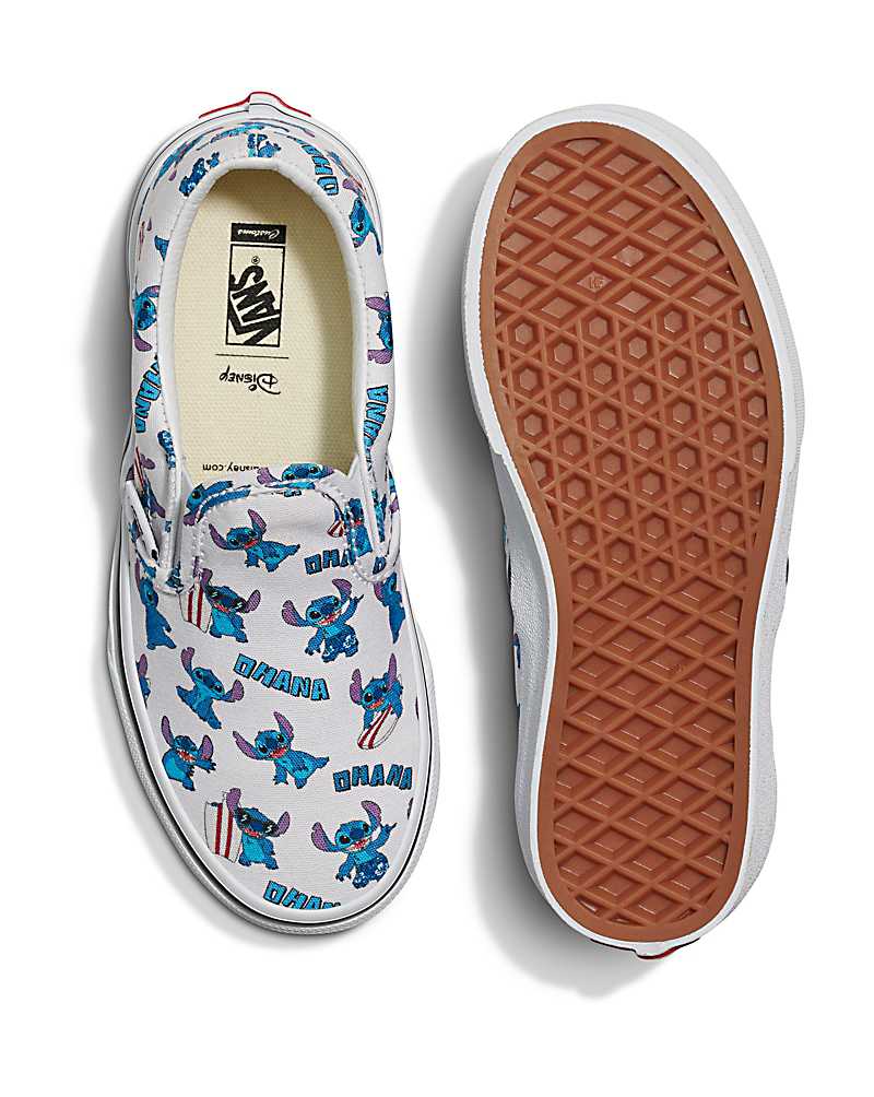 Vans Customs Lilo & Stitch Slip-On Shoe Kids' Slip On Shoes White / Multicolor | RG1-1350