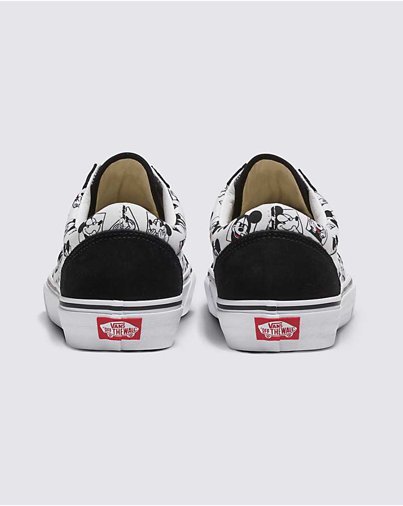 Vans Customs Mickey Old Skool Shoe Men Sneakers Black / White | YA1-5089