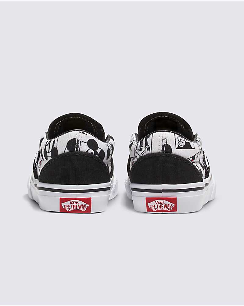 Vans Customs Mickey Toddler Slip-On Shoe Kids' Slip On Shoes Black / White | MC1-9751