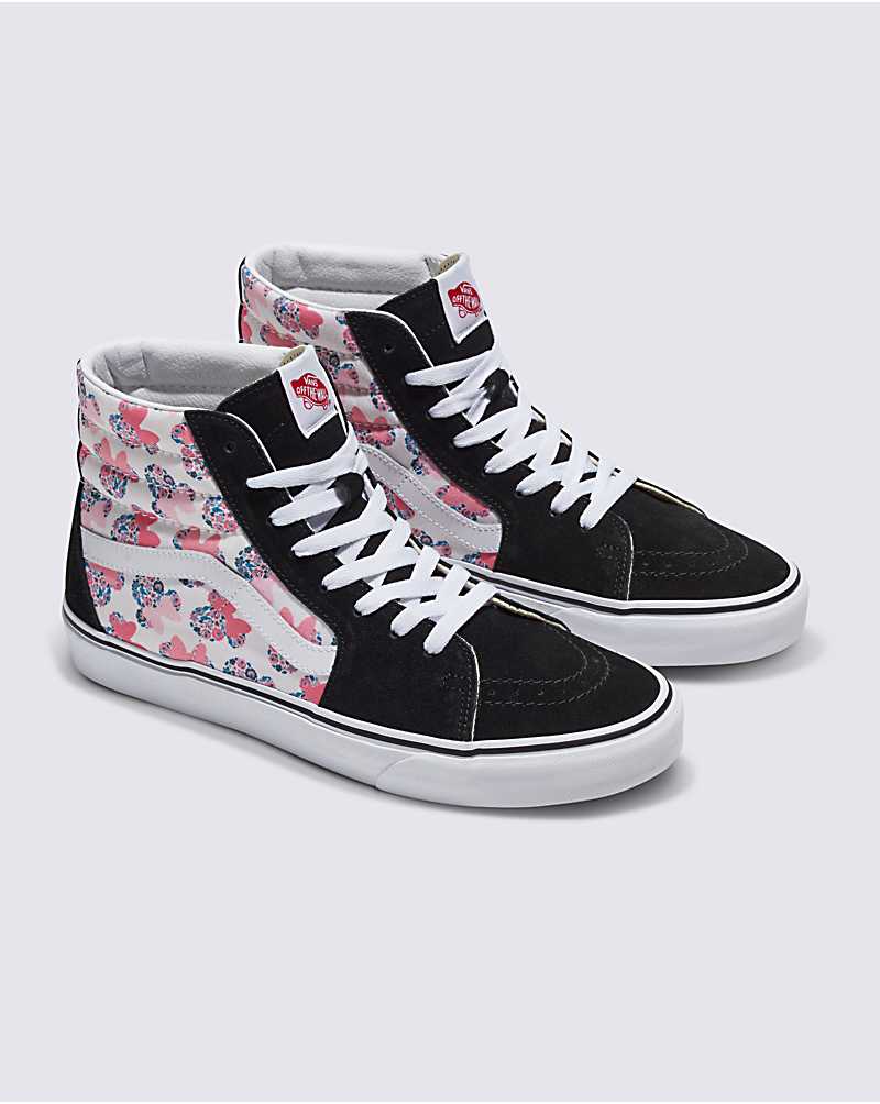 Vans Customs Minnie SK8-Hi Shoe Women High Top Sneakers Black / Multicolor | VB1-4348