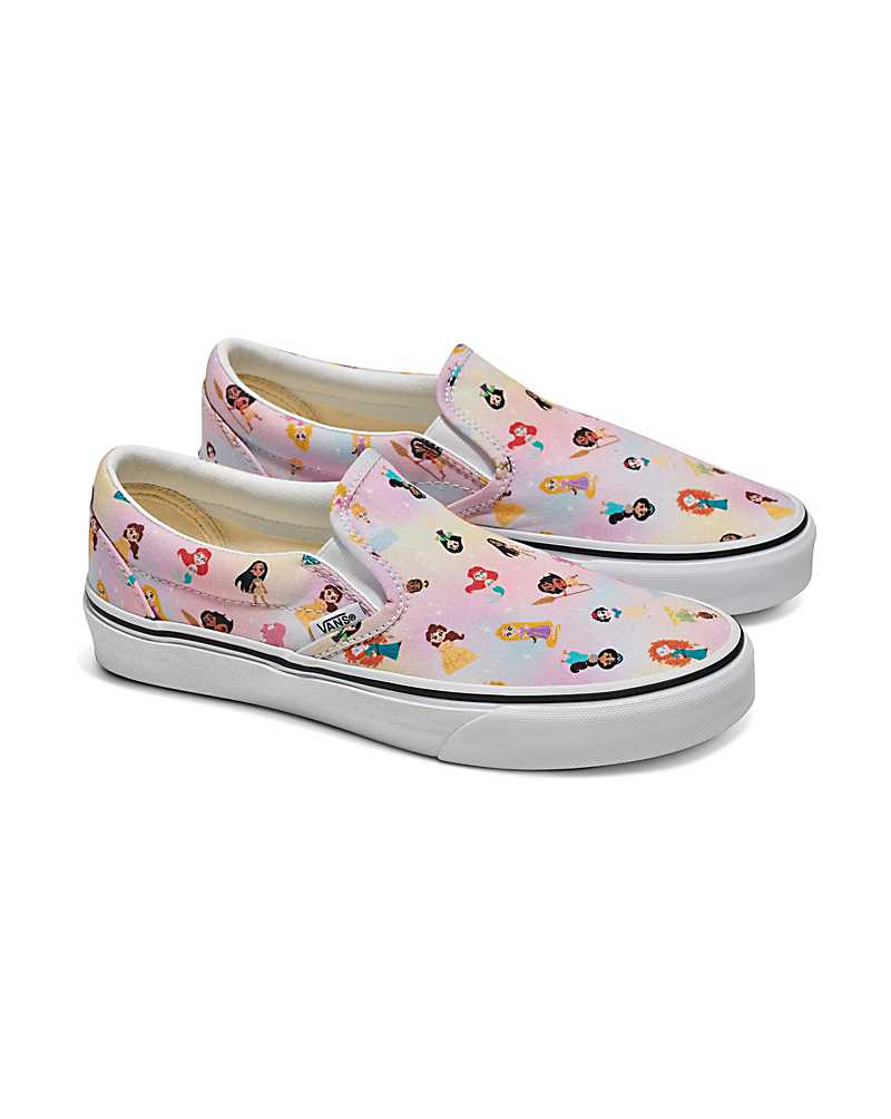 Vans Customs Princess Slip-On Shoe Women Slip On Shoes Pink / Multicolor | LY1-5939