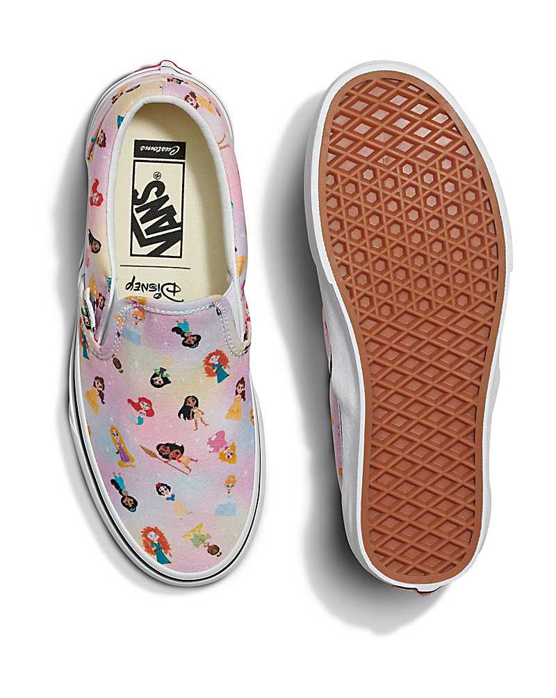 Vans Customs Princess Slip-On Shoe Women Slip On Shoes Pink / Multicolor | LY1-5939