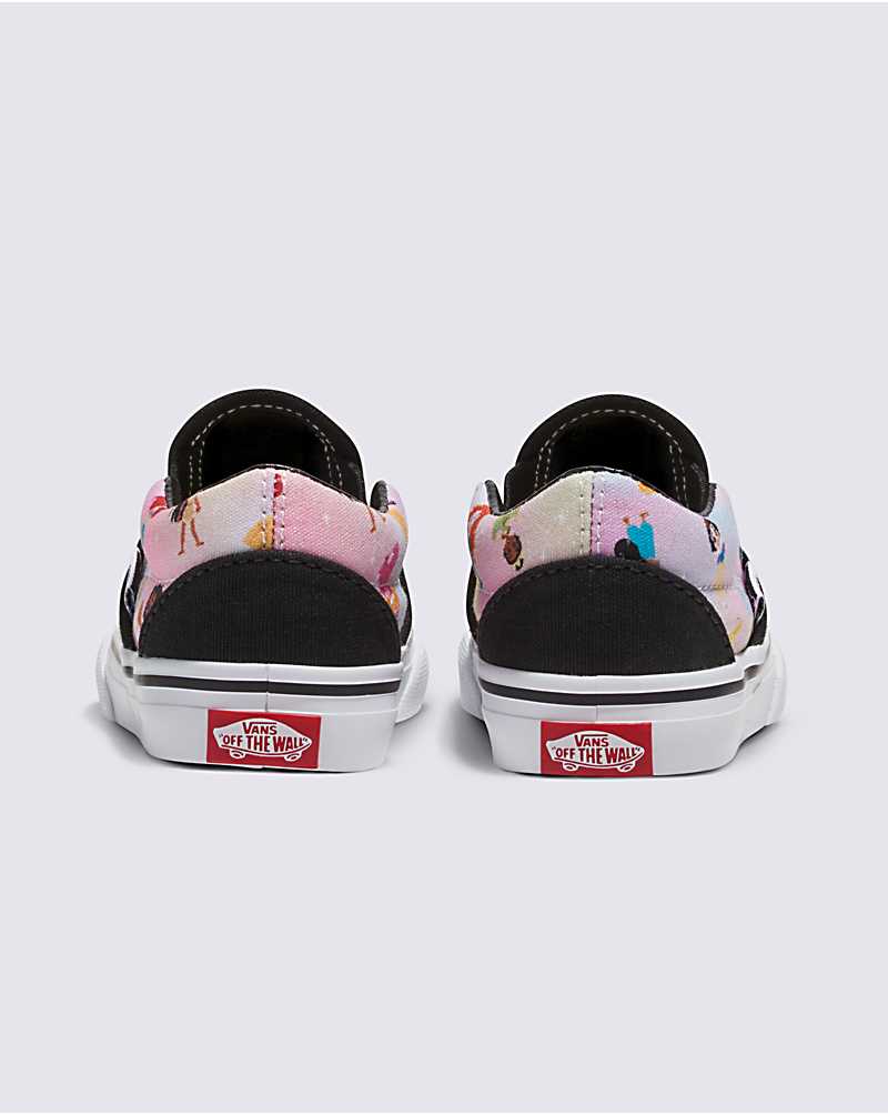 Vans Customs Princess Toddler Slip-On Shoe Kids' Slip On Shoes Black / Pink | OD1-2048