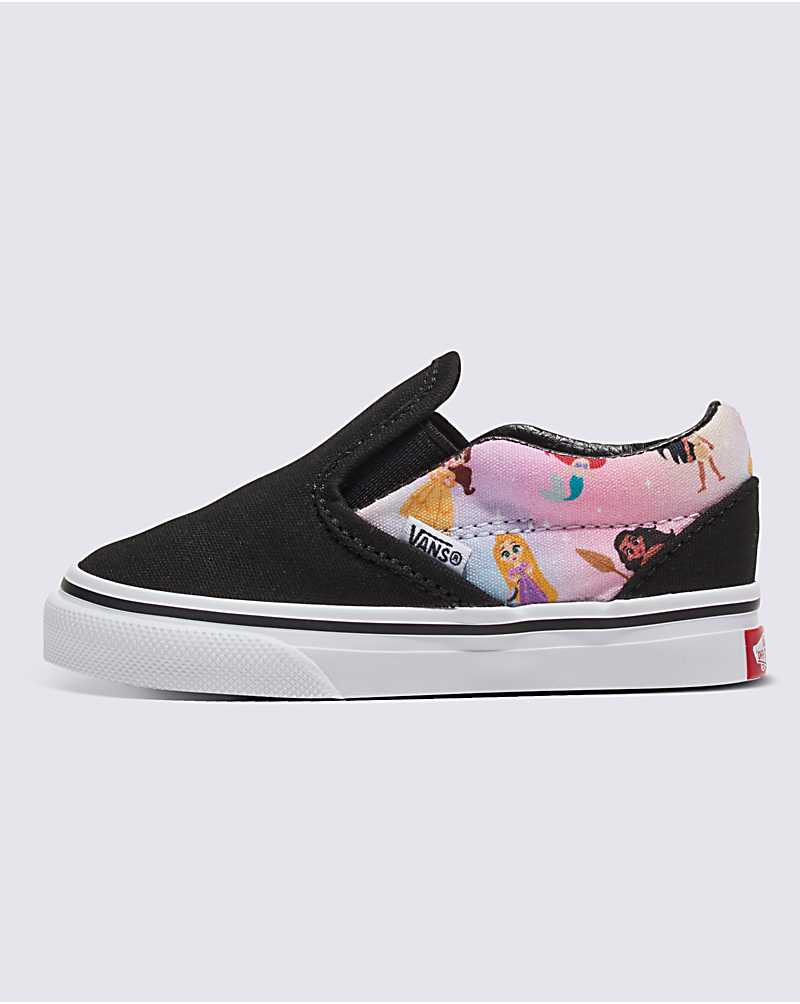 Vans Customs Princess Toddler Slip-On Shoe Kids\' Slip On Shoes Black / Pink | OD1-2048