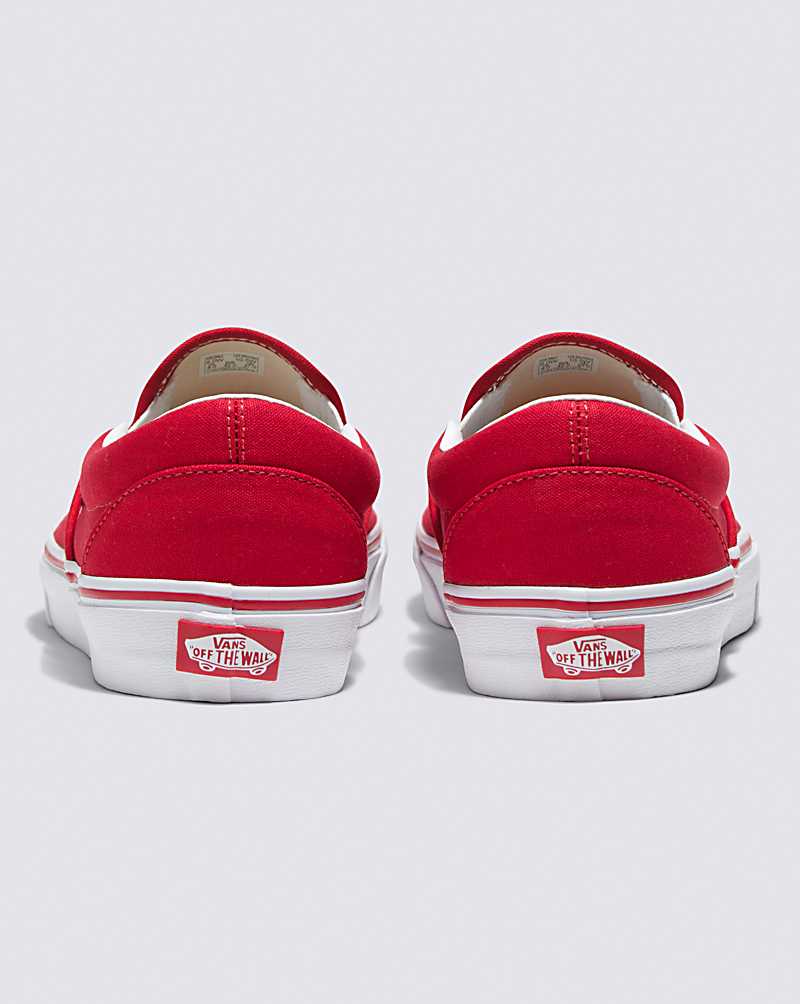 Vans Customs Racing Red Slip-On Wide Men Slip On Shoes Red | DI1-8274