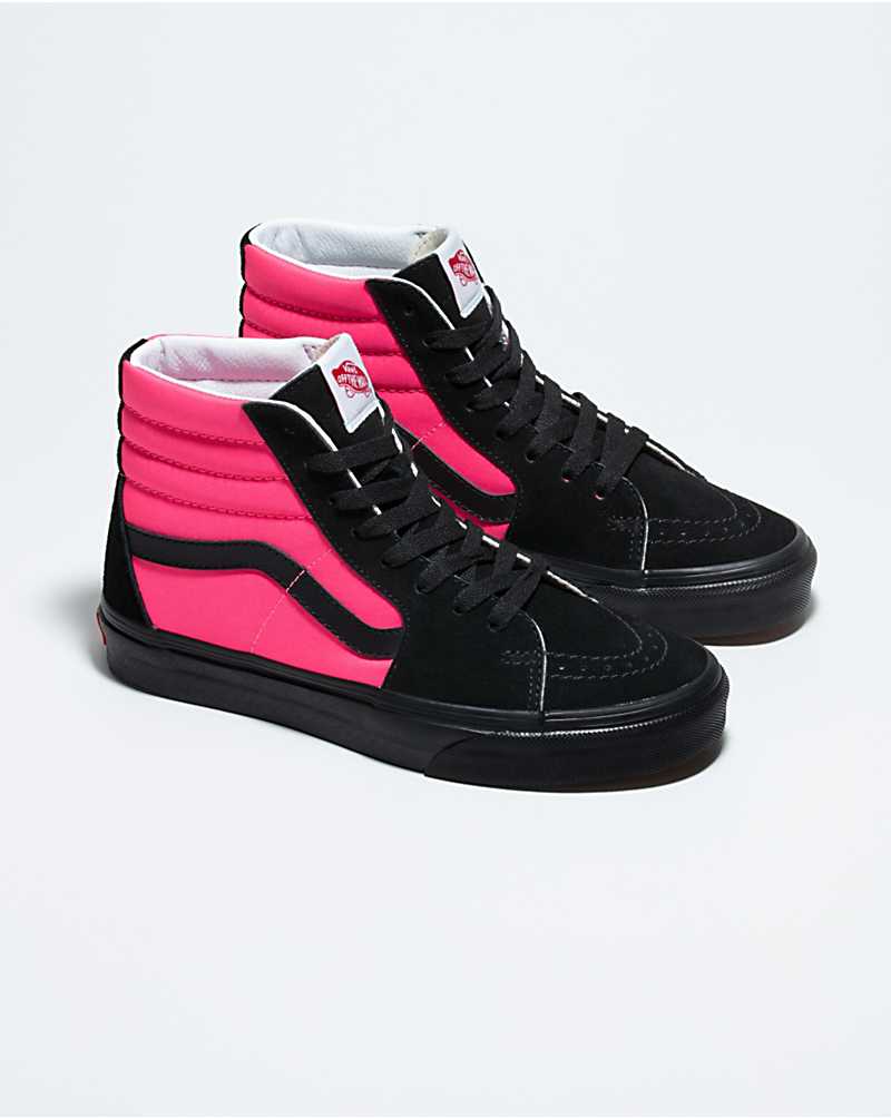 Vans Customs SK8-Hi Wide Women High Top Sneakers Pink | YG1-2316