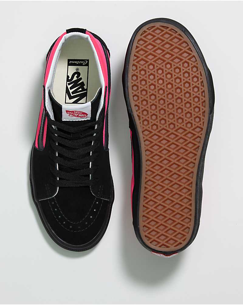 Vans Customs SK8-Hi Wide Women High Top Sneakers Pink | YG1-2316